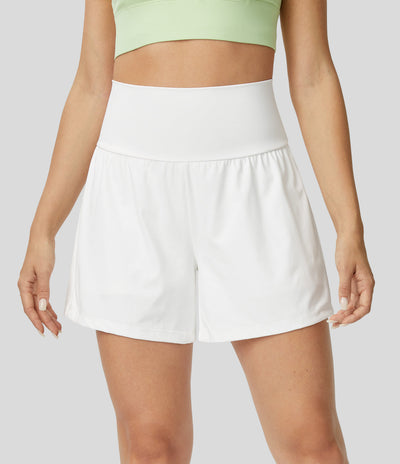 Hilara™ | Short de yoga 2-en-1 taille haute avec poche arrière et poches latérales