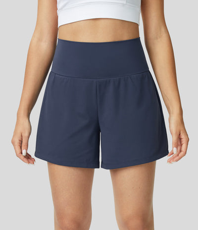 Hilara™ | Short de yoga 2-en-1 taille haute avec poche arrière et poches latérales