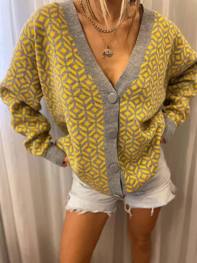 Chanel™ | Cardigan Oversized Tricoté à Col V pour Femmes