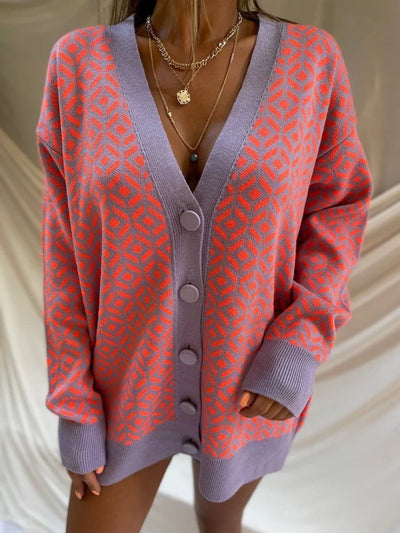 Chanel™ | Cardigan Oversized Tricoté à Col V pour Femmes