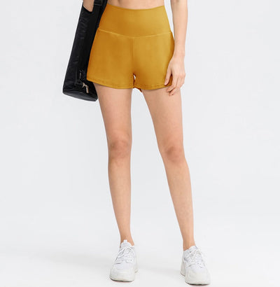 Hilara™ | Short de yoga 2-en-1 taille haute avec poche arrière et poches latérales